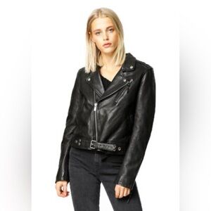 BLK DNM Black Leather Jacket 1 Size XS NWT
